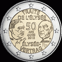 Duitsland 2 euro 2013 Élysée-verdrag UNC